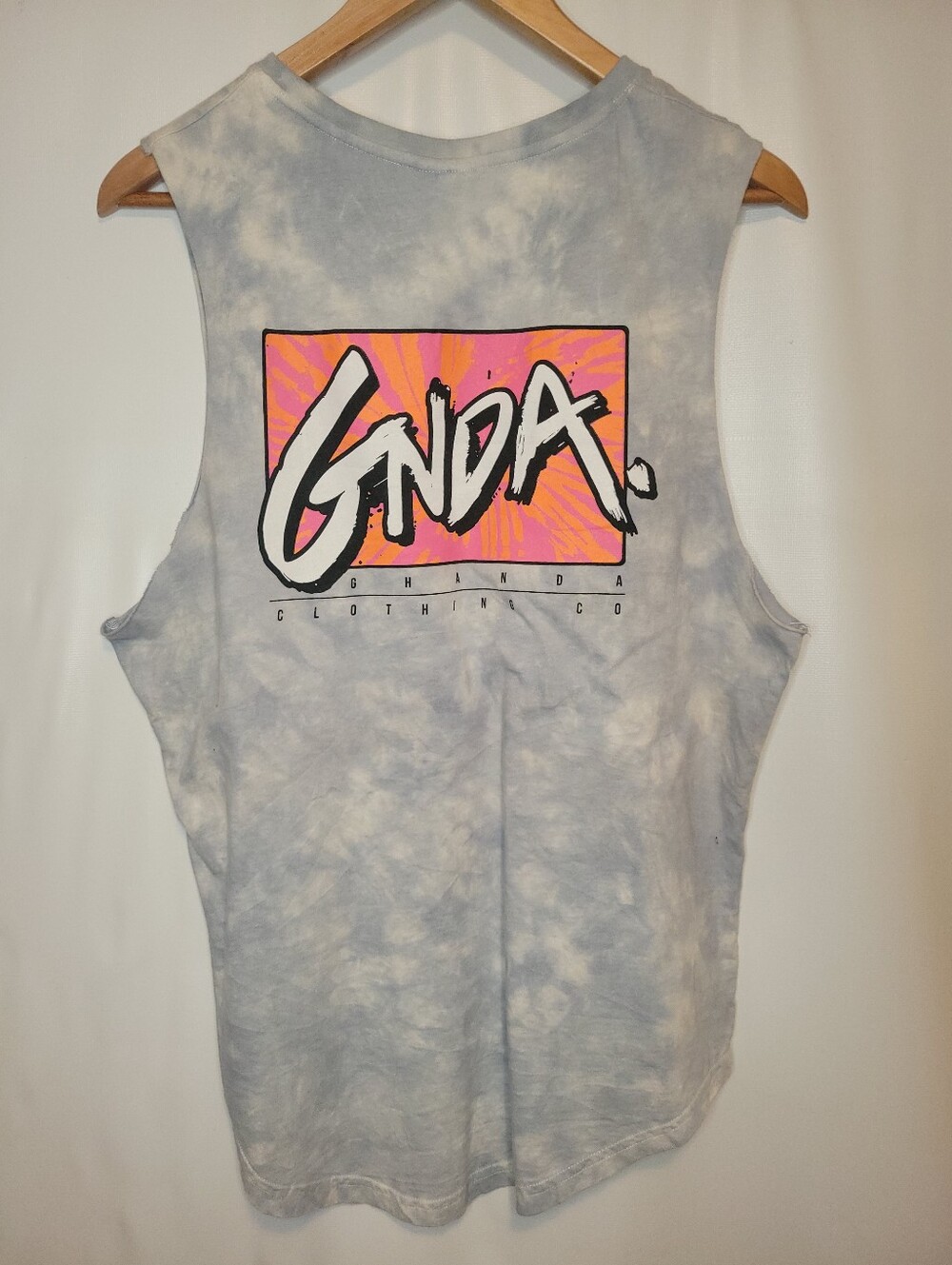 Ghanda Tie-Dye Cotton Muscle Tank